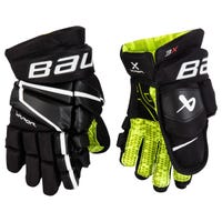 Bauer Vapor 3X Junior Hockey Gloves in Black/White Size 10in