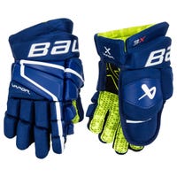 Bauer Vapor 3X Junior Hockey Gloves in Blue Size 10in