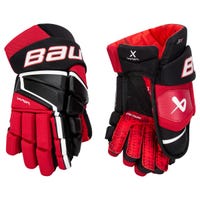 Bauer Vapor 3X Senior Hockey Gloves in Black/Red Size 14in