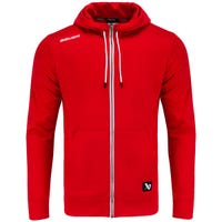 Bauer Team Fleece Full Zip Adult Sweatshirt in Red Size XX-Large