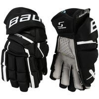 Bauer Supreme Mach Senior Hockey Gloves in Black/White Size 14in