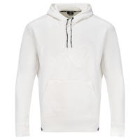 Bauer Embossed Fleece Senior Pullover Hoodie Sweatshirt in White Size Small