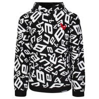 Bauer Scramble Youth Pullover Hoodie in Black/White Size Medium