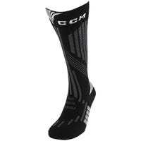 CCM Protech Premium Compression Knee-Length Socks in Black/Grey/White Size Small