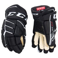 CCM Jetspeed FT370 Junior Hockey Gloves | Nylon in Black/White Size 12in