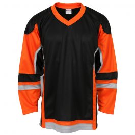 Minnesota Machine Hockey Jersey Sz M Orange Black White Glitter #2 Game  Used