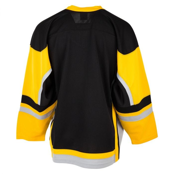 black and gold hockey jersey