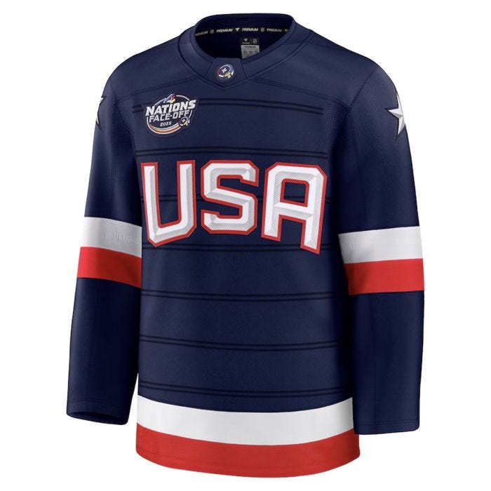 NHL 4 Nations Face-Off Premium Blank Adult Hockey Jersey