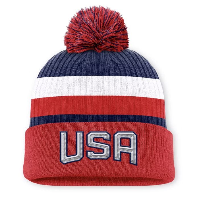 NHL 4 Nations Face-Off Cuffed Beanie w/ Pom