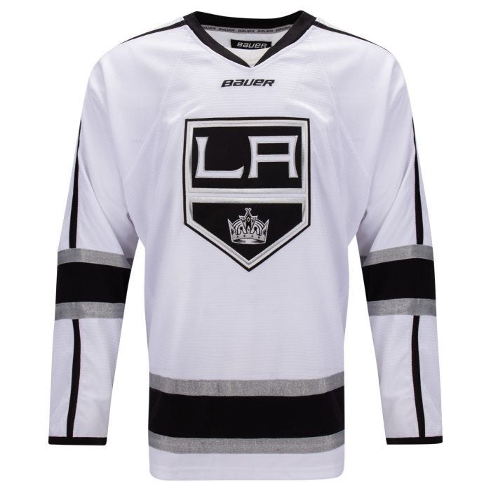 Bauer Los Angeles Jr. Kings Senior Hockey Jersey in Away (White) Size 54