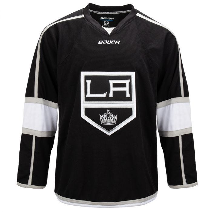 Bauer Los Angeles Jr. Kings Youth Hockey Jersey in Home (Black) Size Goal Cut (Youth)
