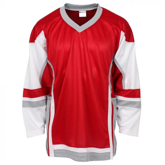 Stadium Adult Hockey Jersey - in Navy/Red/White Size Small