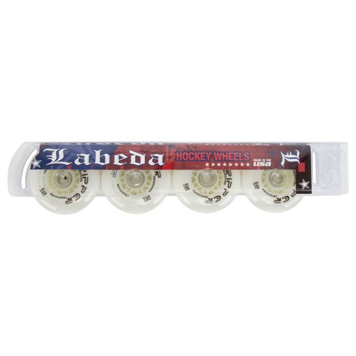 Labeda Gripper Soft 76A Roller Hockey Wheel - White - 4 Pack