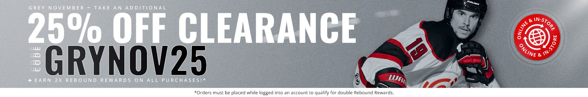 Grey November: Take an additional 25% off clearance