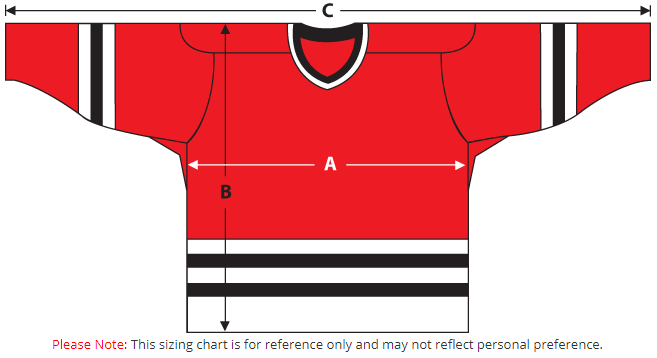 authentic hockey jersey sizing