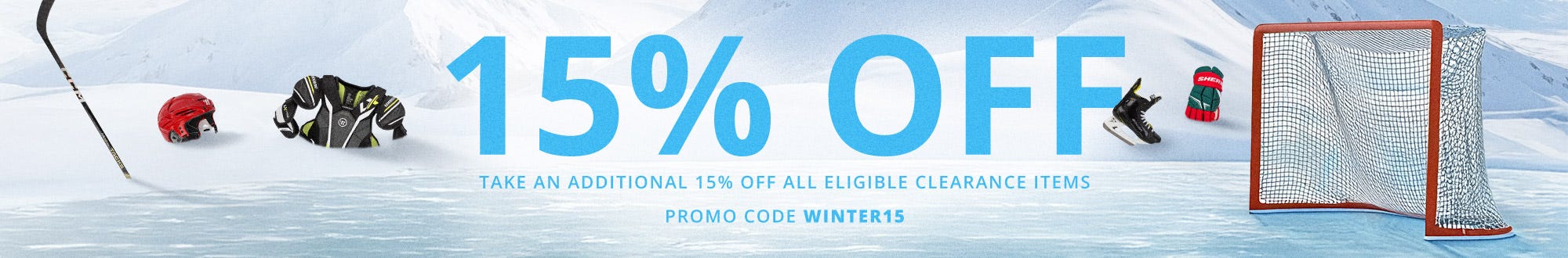 Take an additional 15% off all eligible clearance items with promo code WINTER15