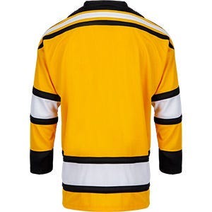 Custom Hockey Jersey Blue White-Yellow Hockey Lace Neck Jersey Women's Size:S